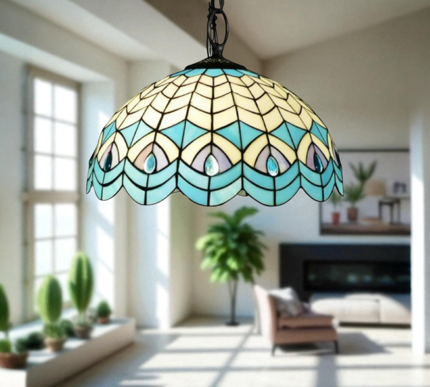 CDH 16" Tiffany Pendant Lamp 40cm shade (16119C)