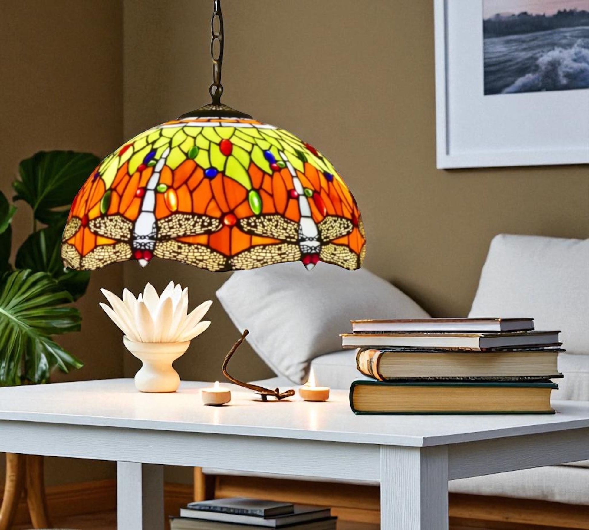 CDH 16" Tiffany Pendant Lamp 40cm shade (16812C)