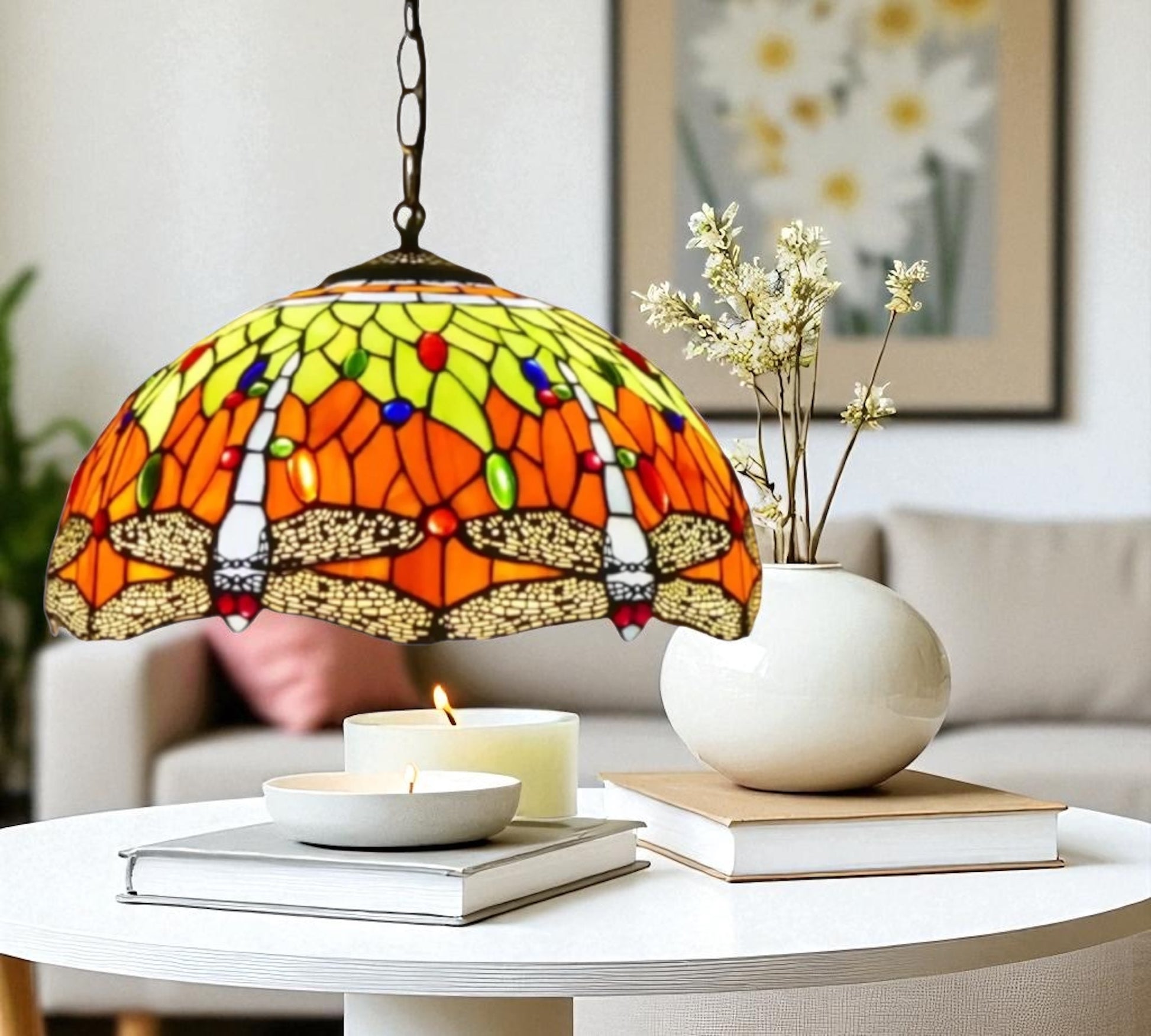 CDH 16" Tiffany Pendant Lamp 40cm shade (16812C)