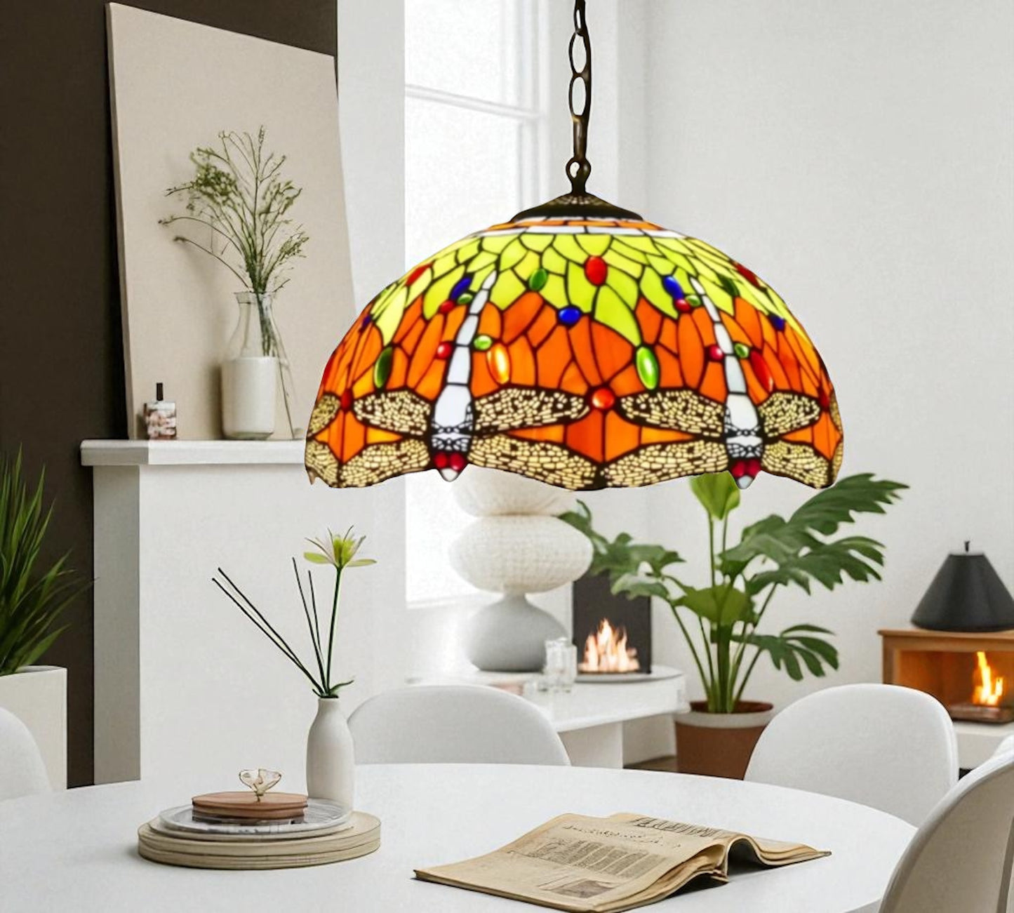 CDH 16" Tiffany Pendant Lamp 40cm shade (16812C)