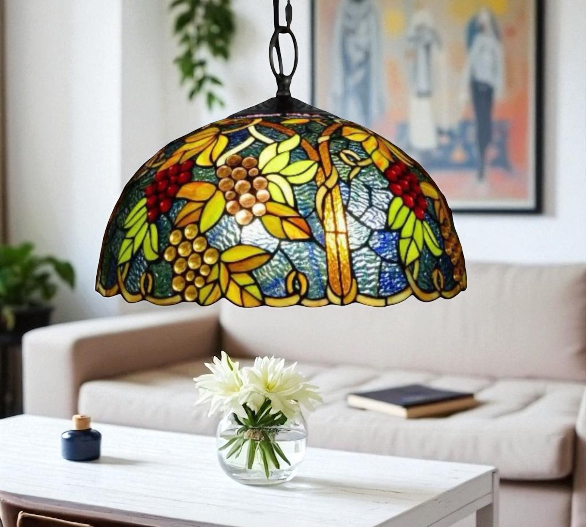 CDH 16" Tiffany Pendant Lamp 40cm shade (16937C)
