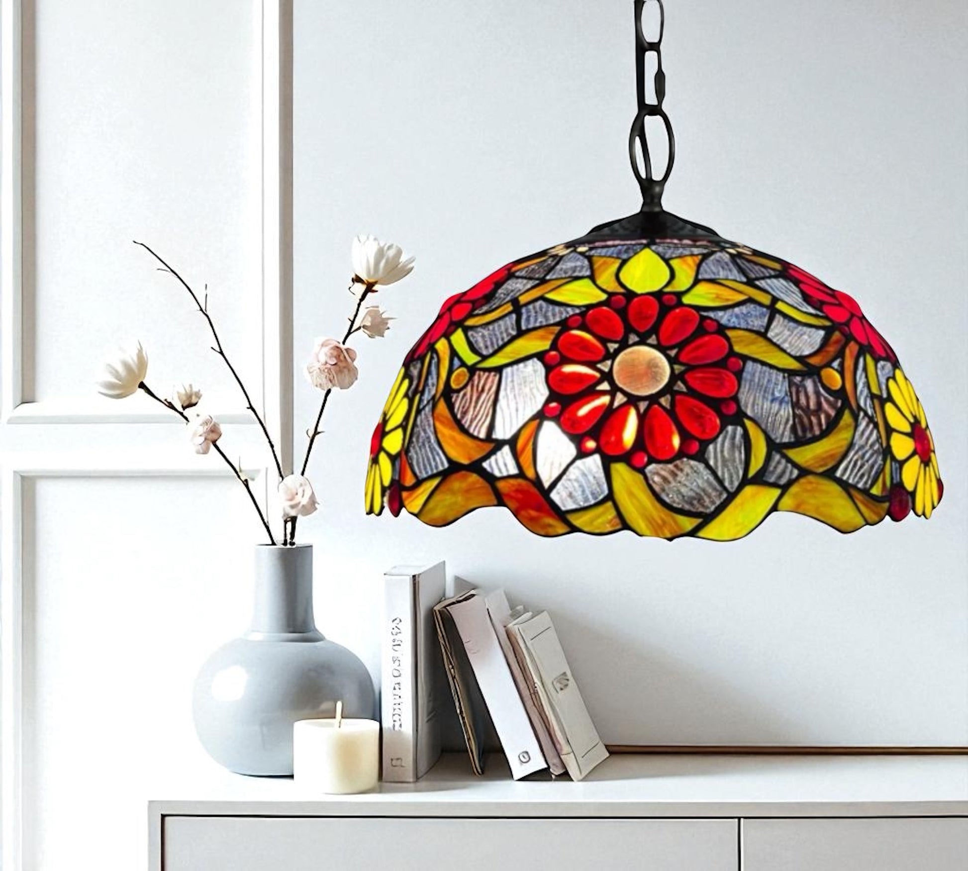 CDH 16" Tiffany Pendant Lamp 40cm shade (16939C)
