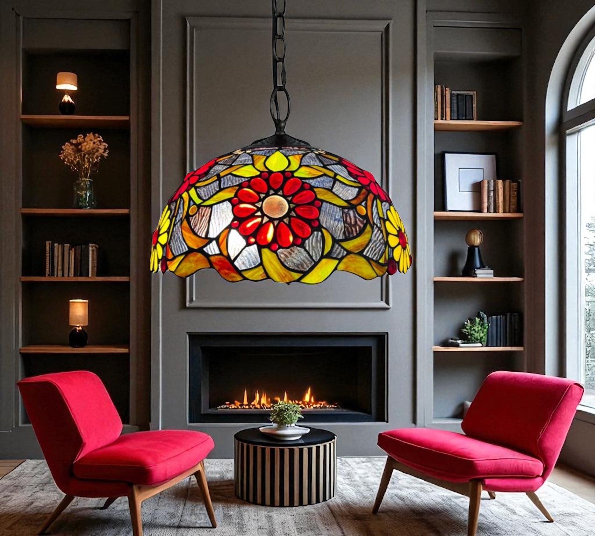 CDH 16" Tiffany Pendant Lamp 40cm shade (16939C)