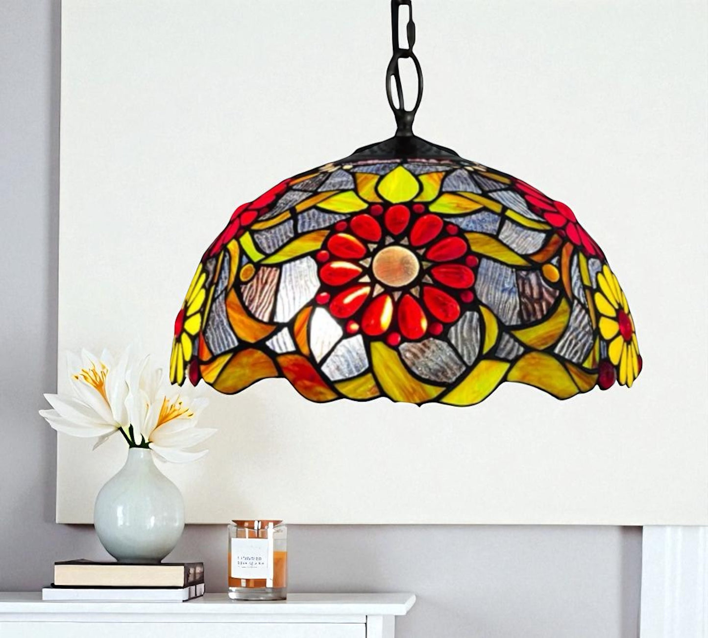 CDH 16" Tiffany Pendant Lamp 40cm shade (16939C)