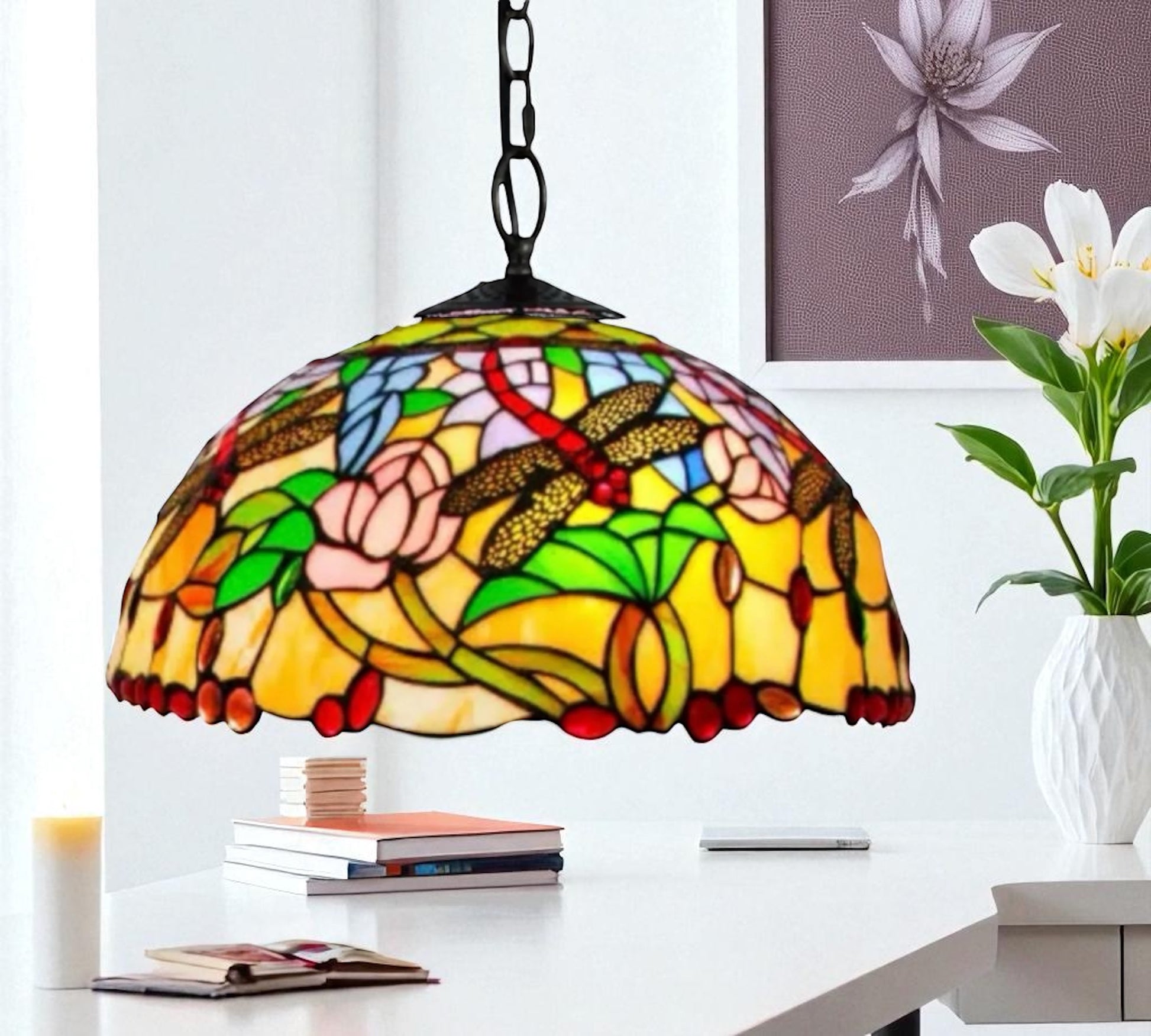 CDH 16" Tiffany Pendant Lamp 40cm shade (16941C)