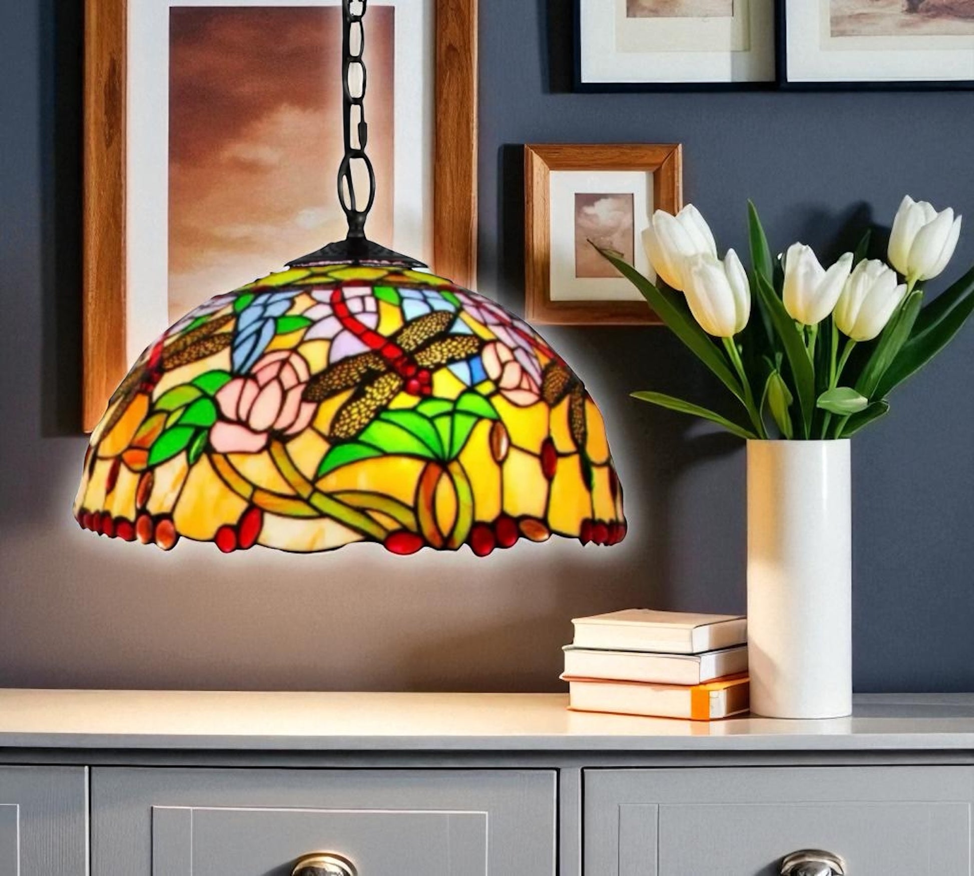 CDH 16" Tiffany Pendant Lamp 40cm shade (16941C)