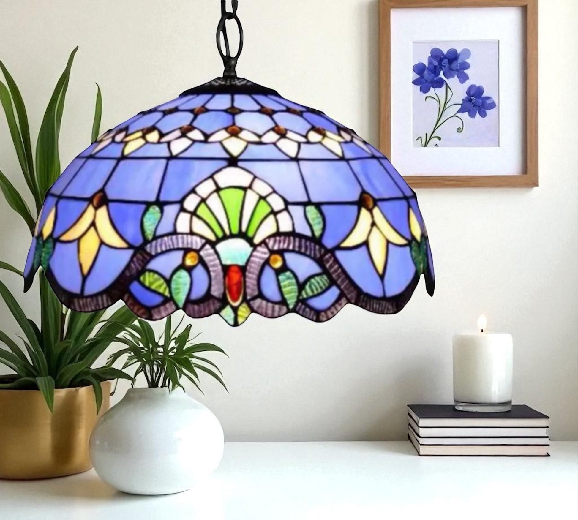 CDH 16" Tiffany Pendant Lamp 40cm shade (16942C)