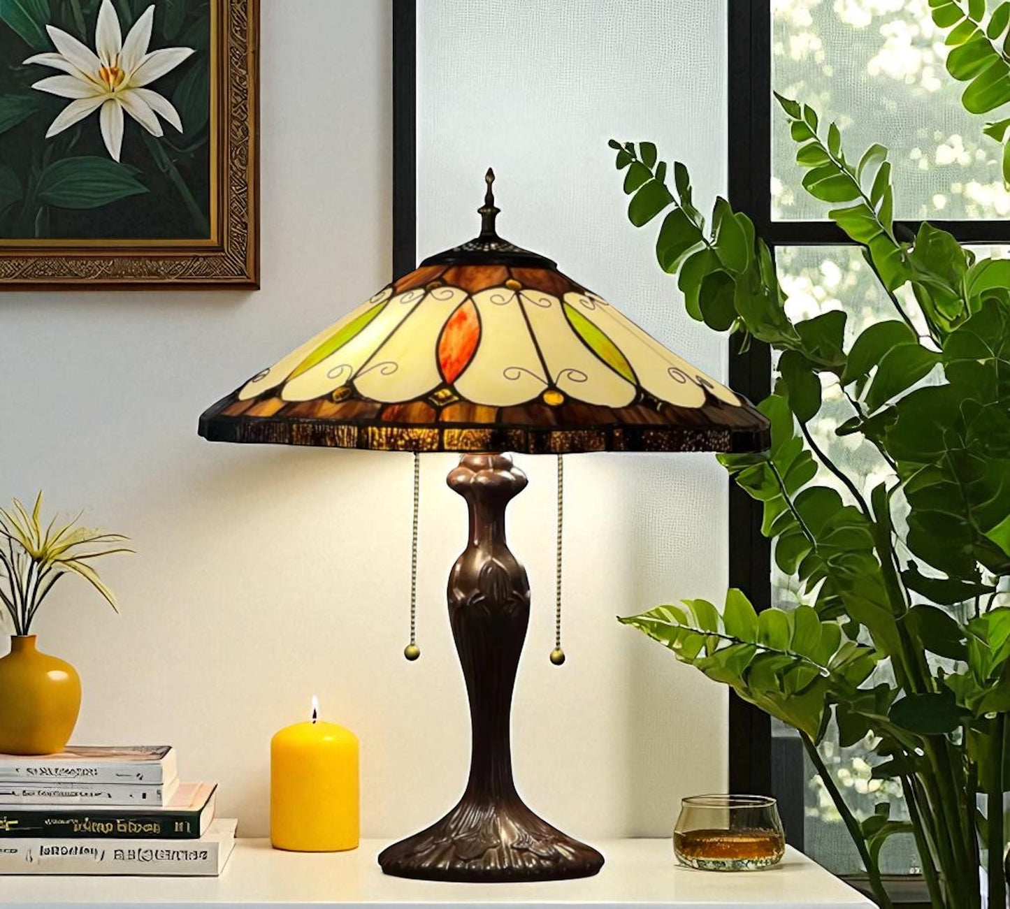 CDH 16" Tiffany Table Lamp 40cm Shade (14002T)