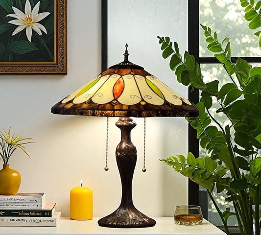 CDH 16" Tiffany Table Lamp 40cm Shade (14002T)