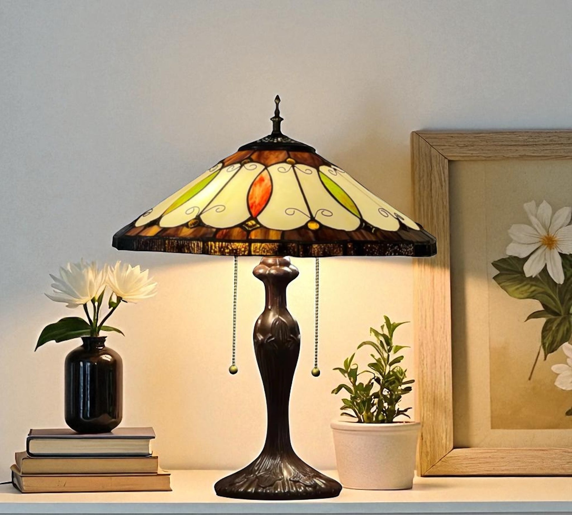 CDH 16" Tiffany Table Lamp 40cm Shade (14002T)