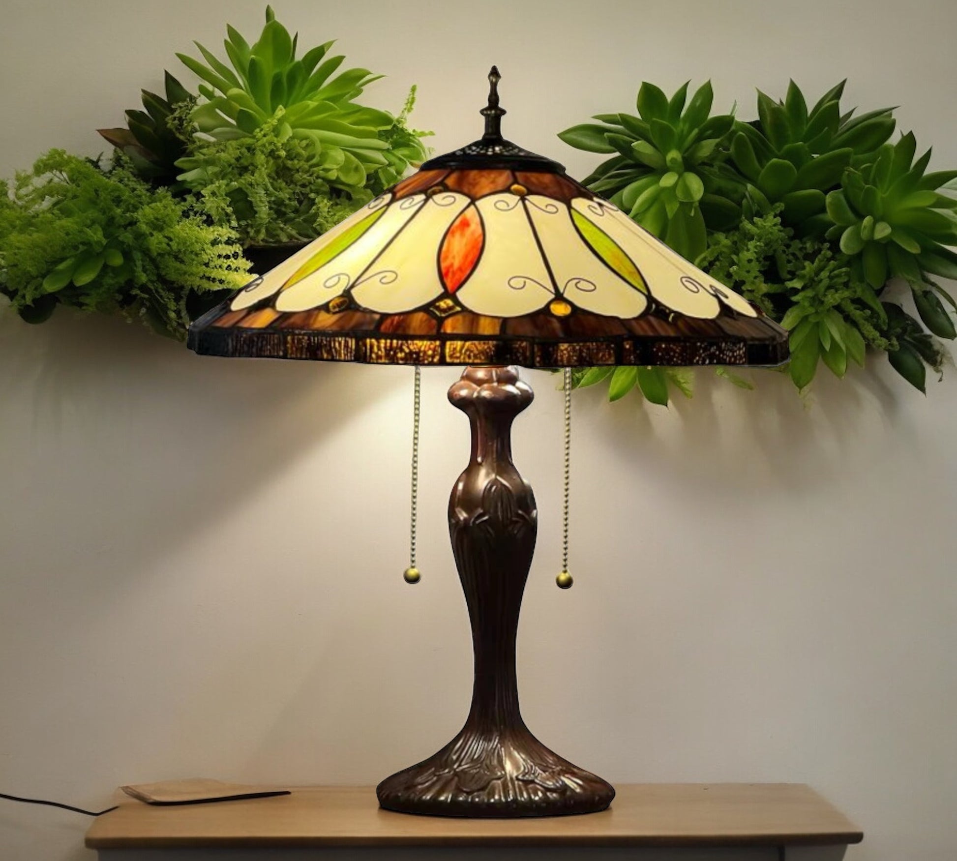 CDH 16" Tiffany Table Lamp 40cm Shade (14002T) 