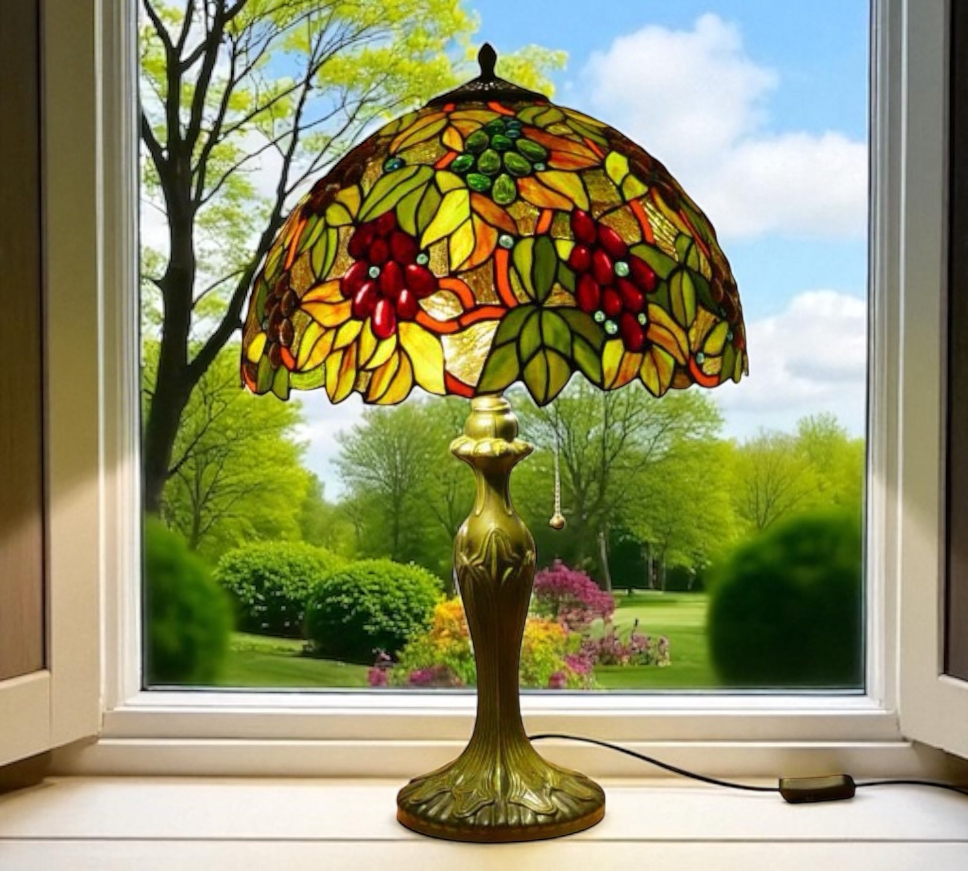 CDH 16" Tiffany Table Lamp 40cm Shade (15001)