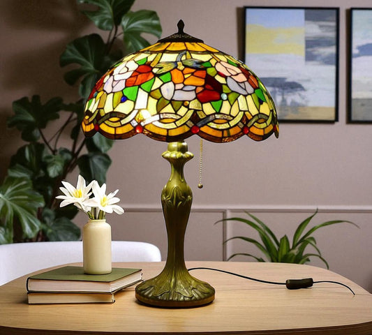CDH 16" Tiffany Table Lamp 40cm Shade (15002)