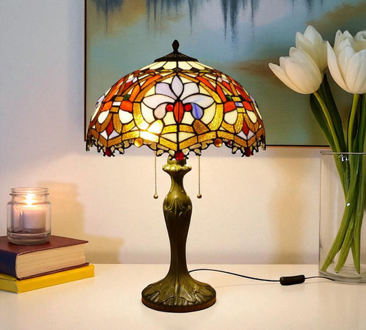 CDH 16" Tiffany Table Lamp 40cm Shade (15003)