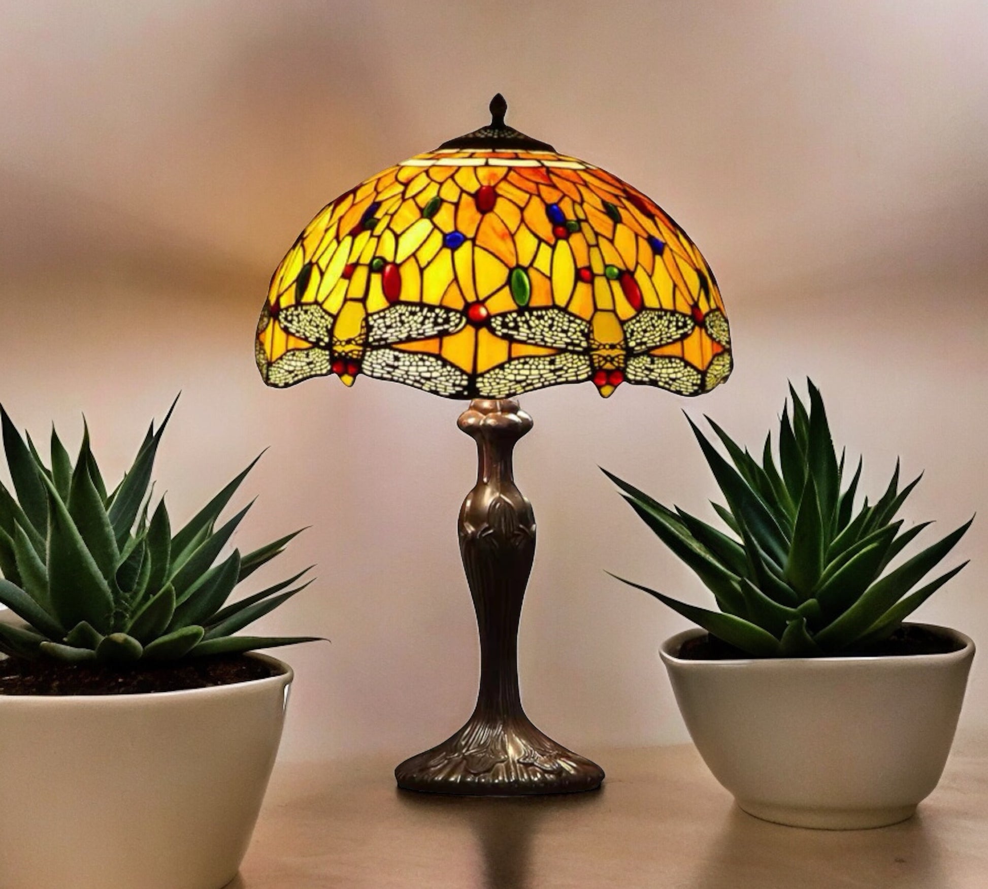 CDH 16" Tiffany Table Lamp 40cm Shade (15005)