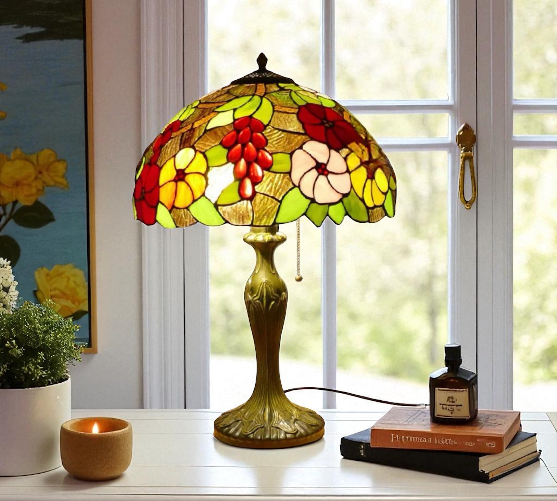 CDH 16" Tiffany Table Lamp 40cm Shade (15006)