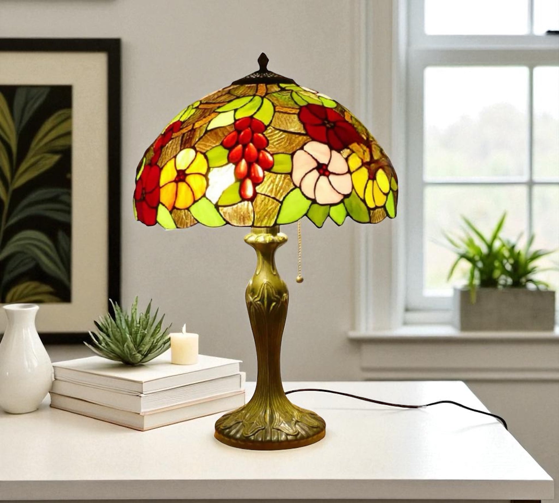 CDH 16" Tiffany Table Lamp 40cm Shade (15006)