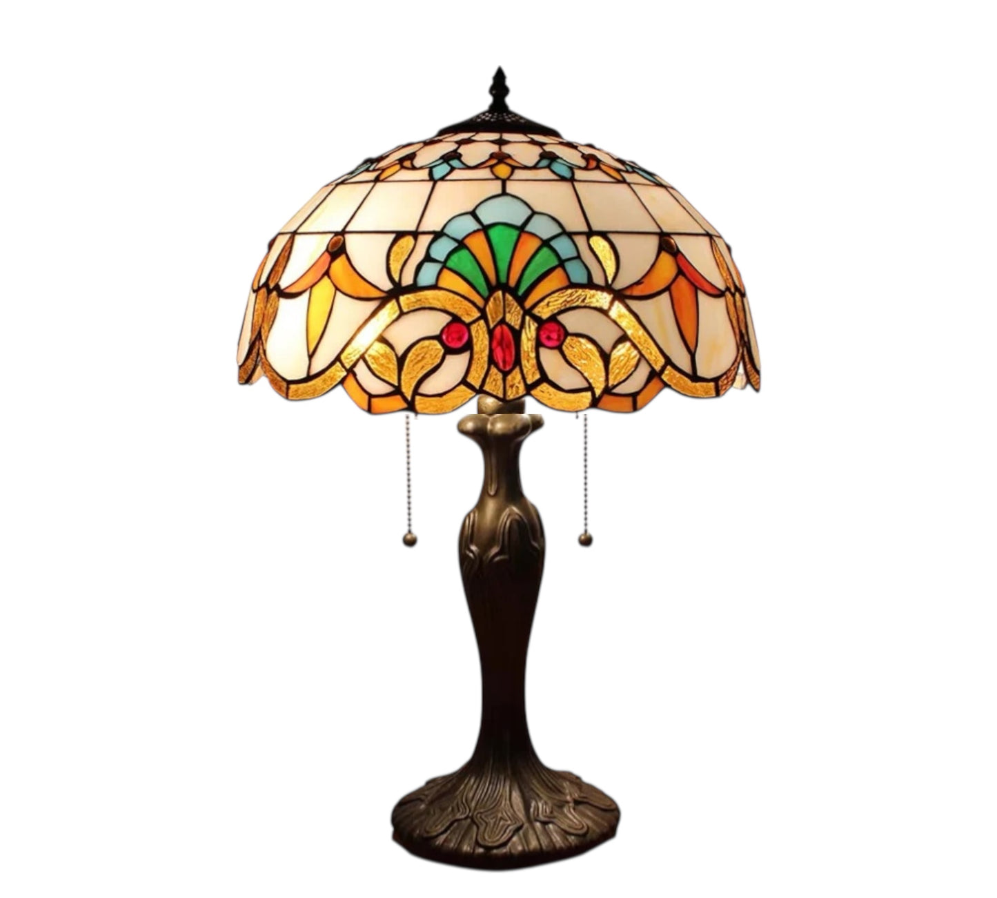 CDH 16" Tiffany Table Lamp 40cm Shade (15007)