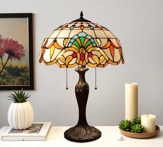 CDH 16" Tiffany Table Lamp 40cm Shade (15007)