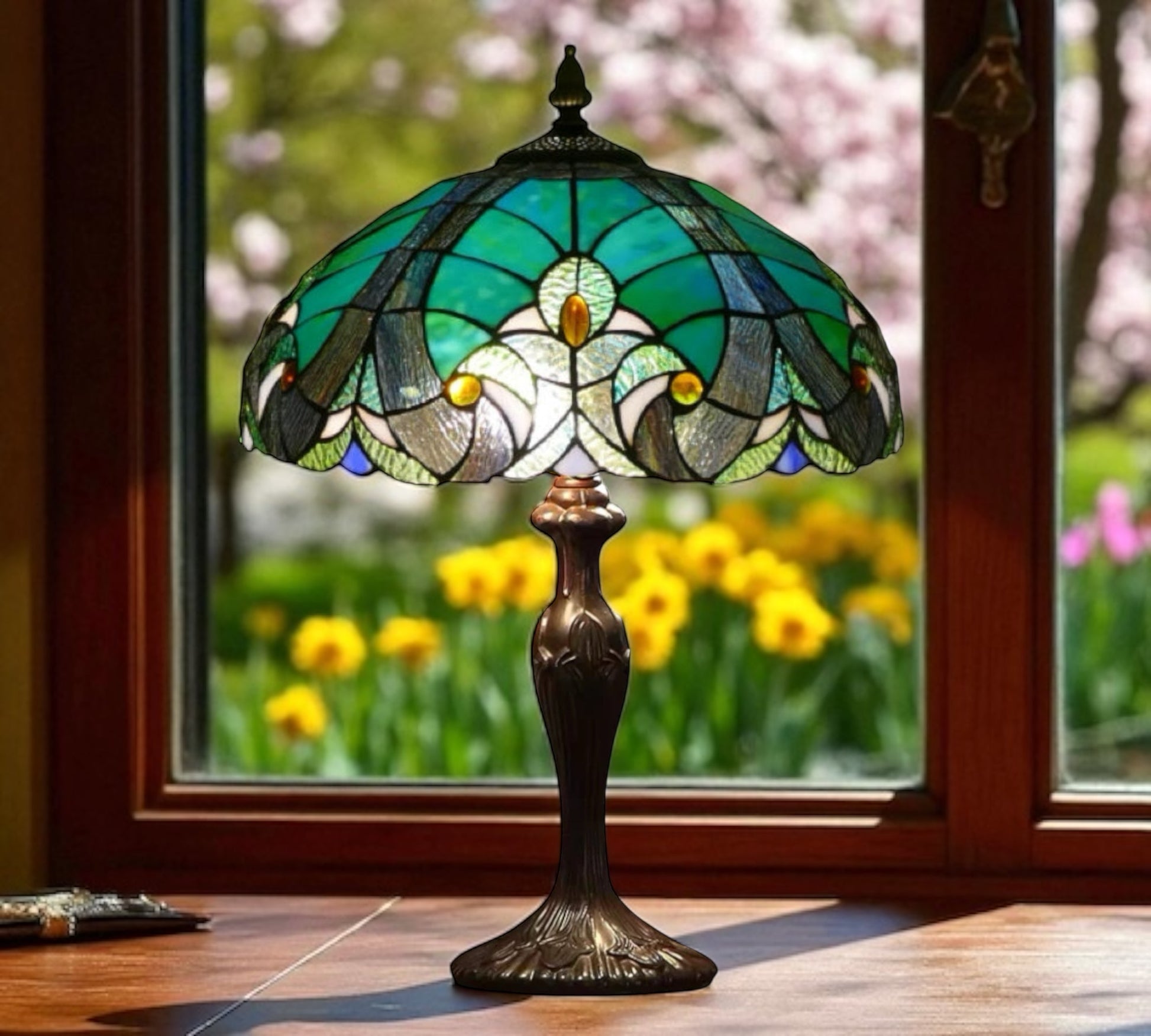 CDH 16" Tiffany Table Lamp 40cm Shade (15011)