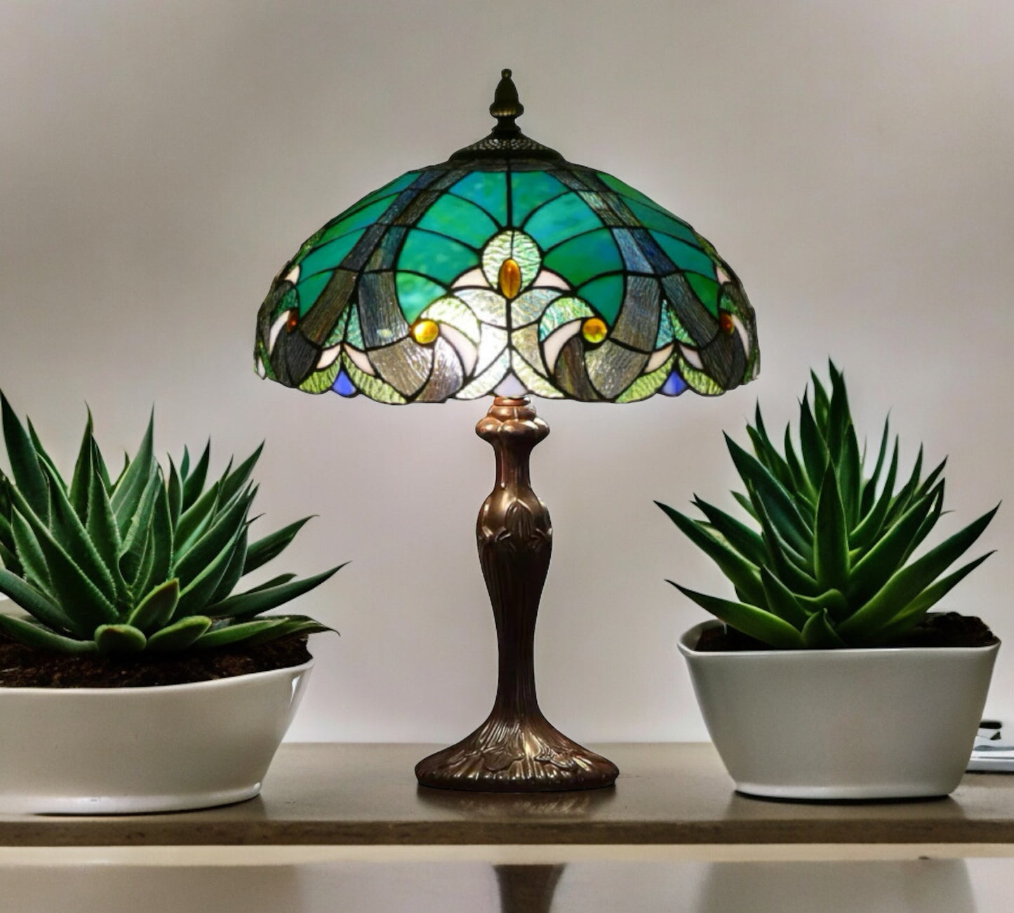 CDH 16" Tiffany Table Lamp 40cm Shade (15011)