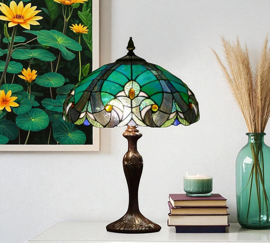 CDH 16" Tiffany Table Lamp 40cm Shade (15011)