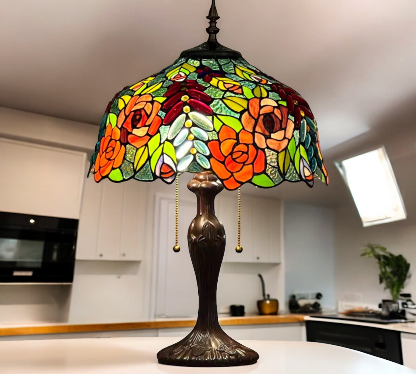 CDH 16" Tiffany Table Lamp 40cm Shade (15012)