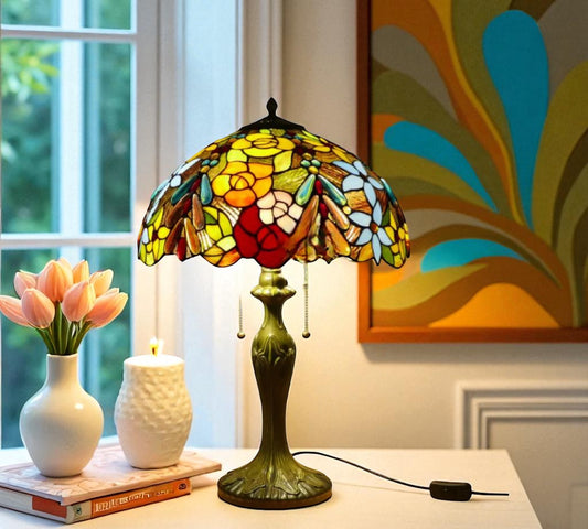 CDH 16" Tiffany Table Lamp 40cm Shade (15016)