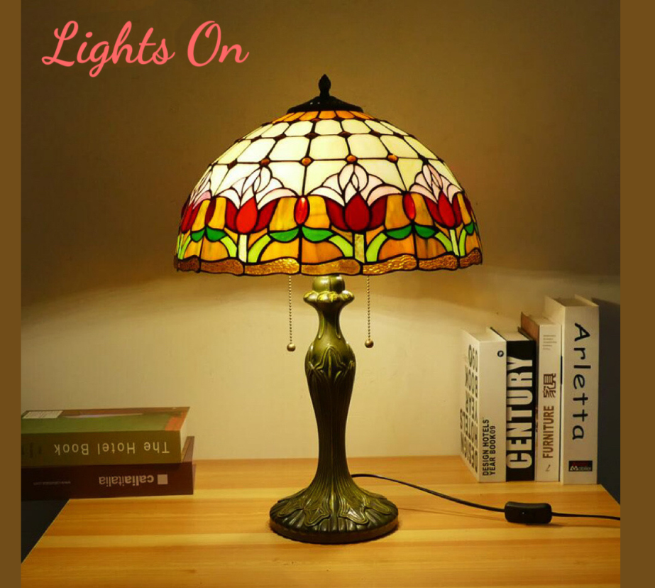 CDH 16" Tiffany Table Lamp 40cm Shade (15017)