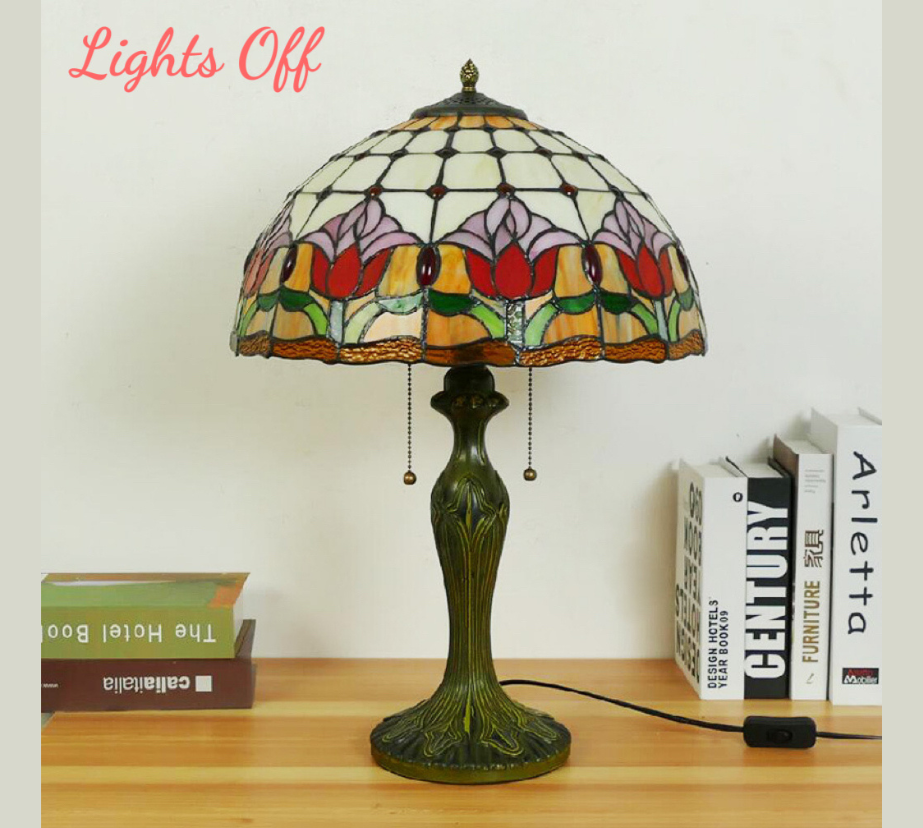 CDH 16" Tiffany Table Lamp 40cm Shade (15017)