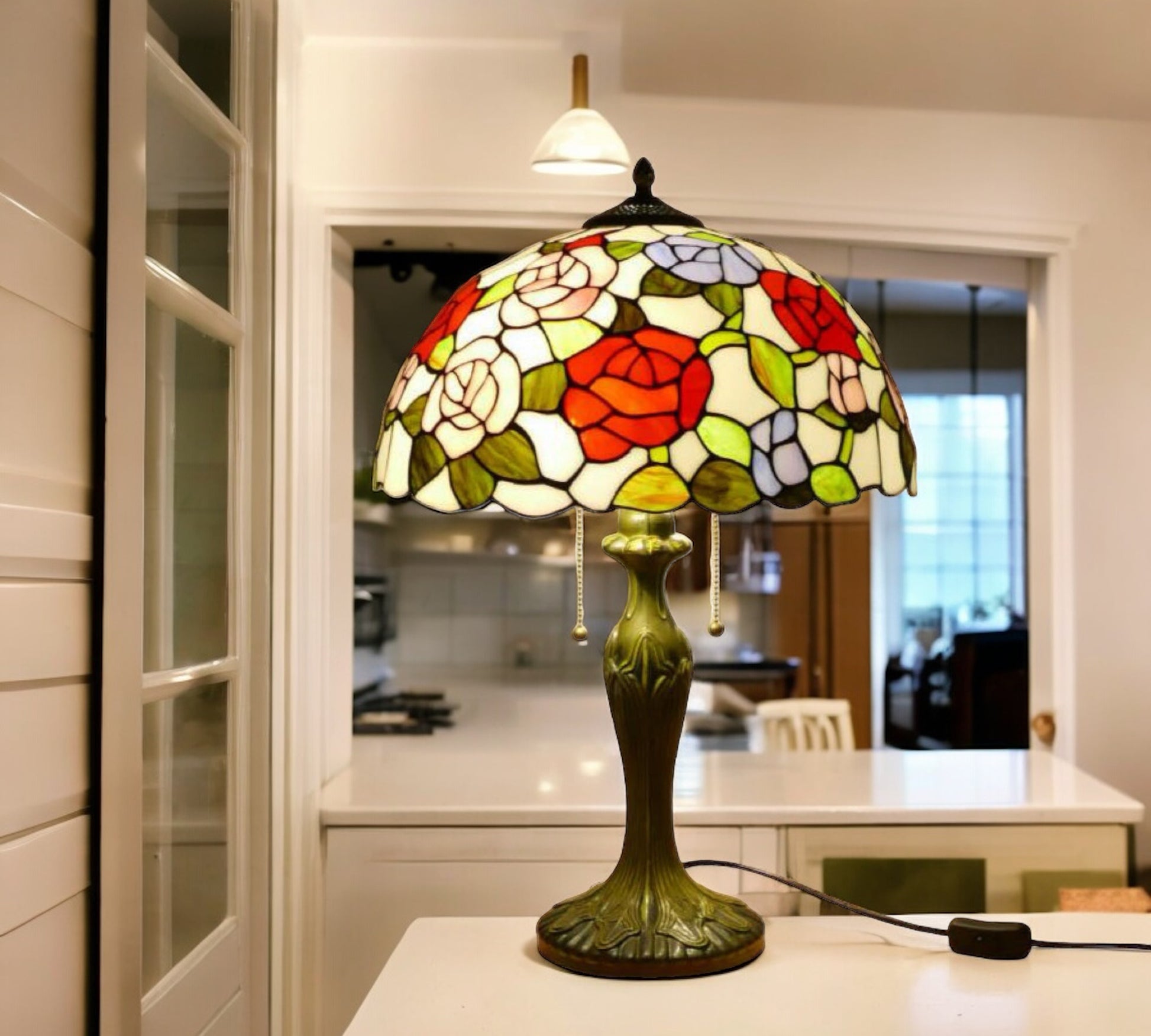 CDH 16" Tiffany Table Lamp 40cm Shade (15018)