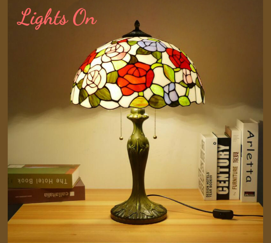 CDH 16" Tiffany Table Lamp 40cm Shade (15018)