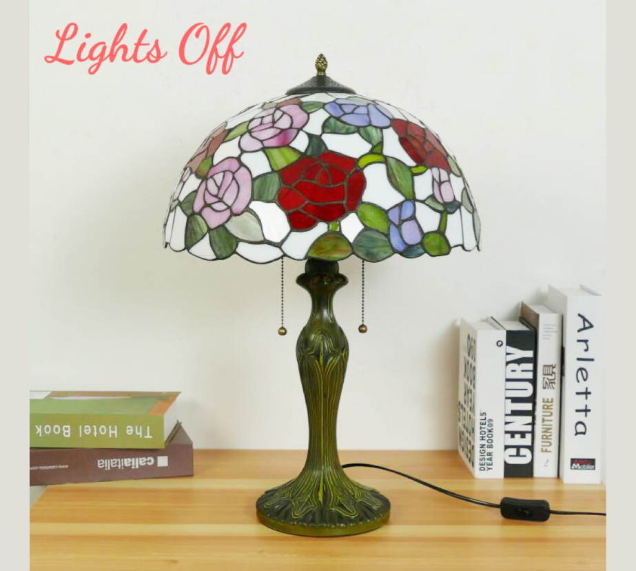 CDH 16" Tiffany Table Lamp 40cm Shade (15018)