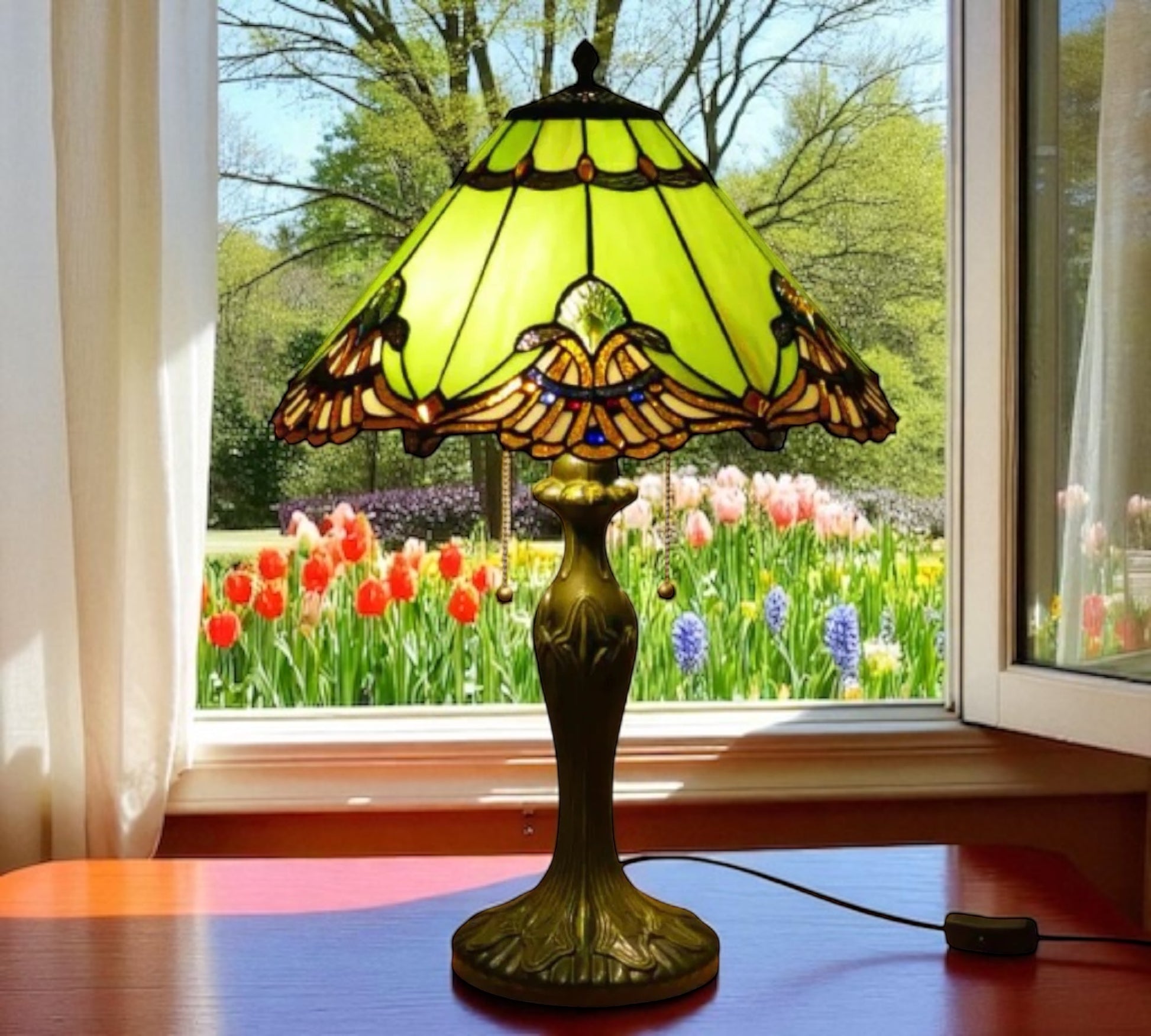 CDH 16" Tiffany Table Lamp 40cm Shade (15019)