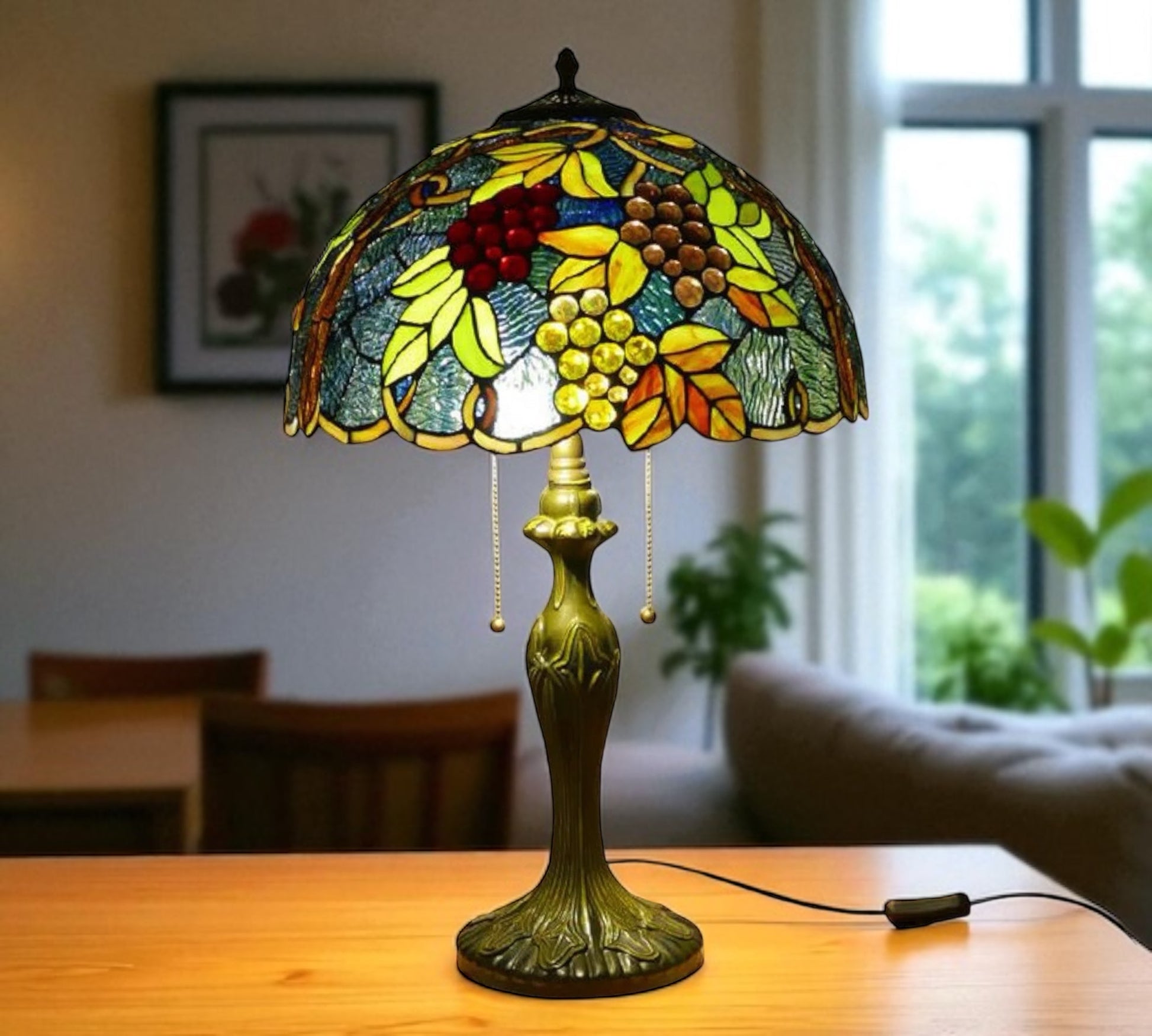 CDH 16" Tiffany Table Lamp 40cm Shade (15020)