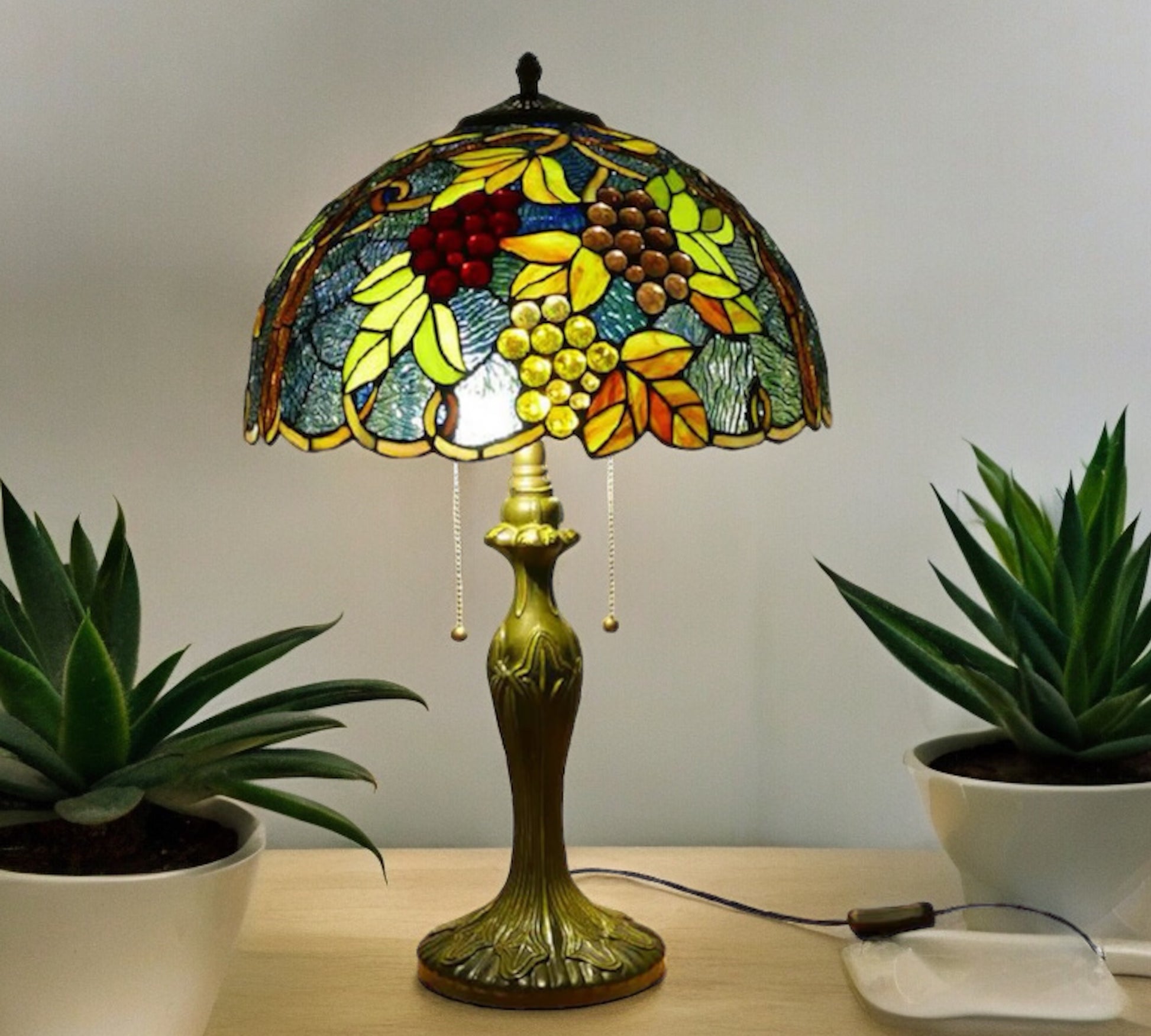 CDH 16" Tiffany Table Lamp 40cm Shade (15020)