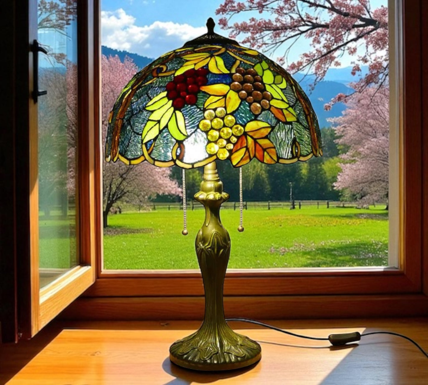 CDH 16" Tiffany Table Lamp 40cm Shade (15020)
