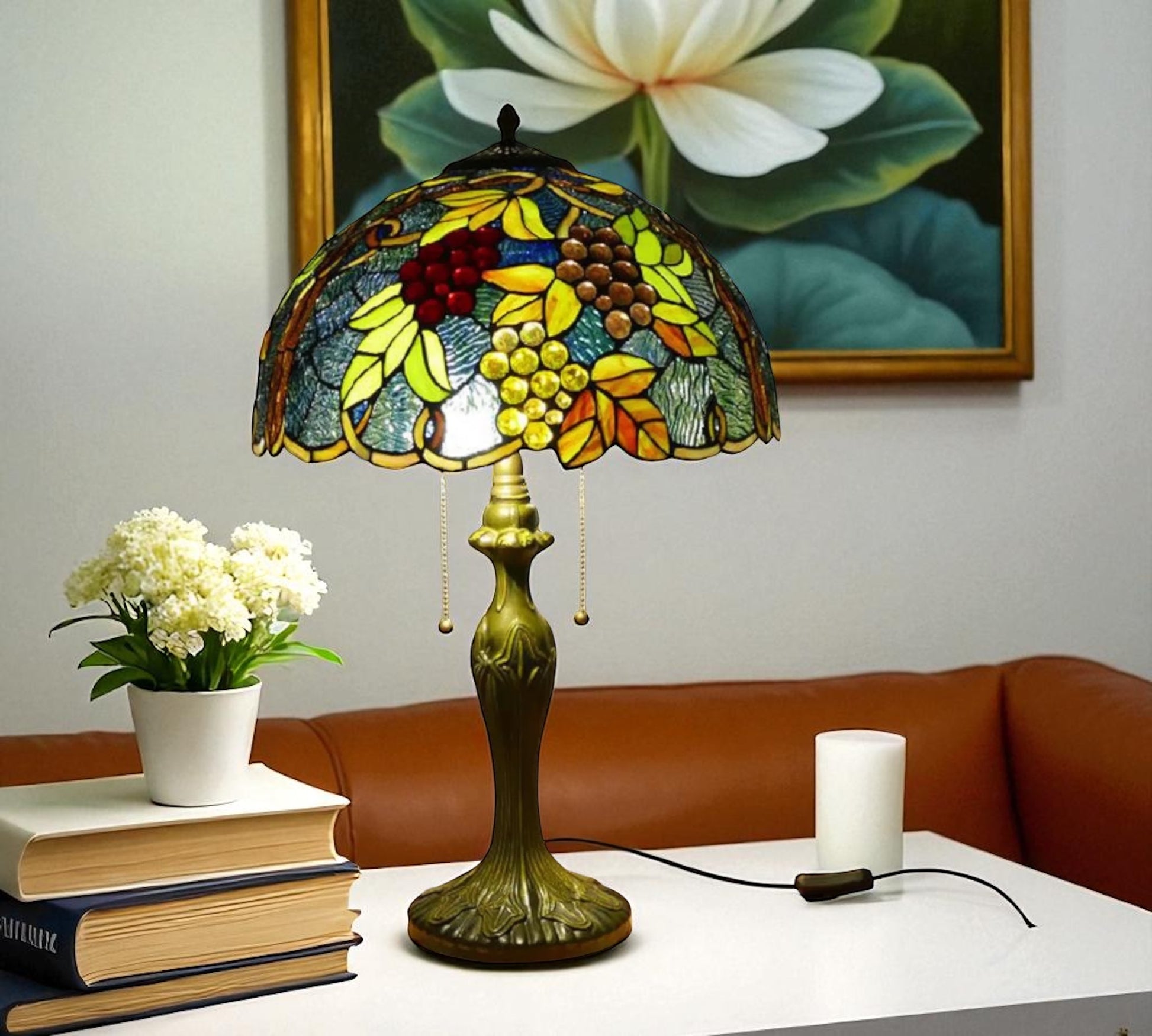 CDH 16" Tiffany Table Lamp 40cm Shade (15020)