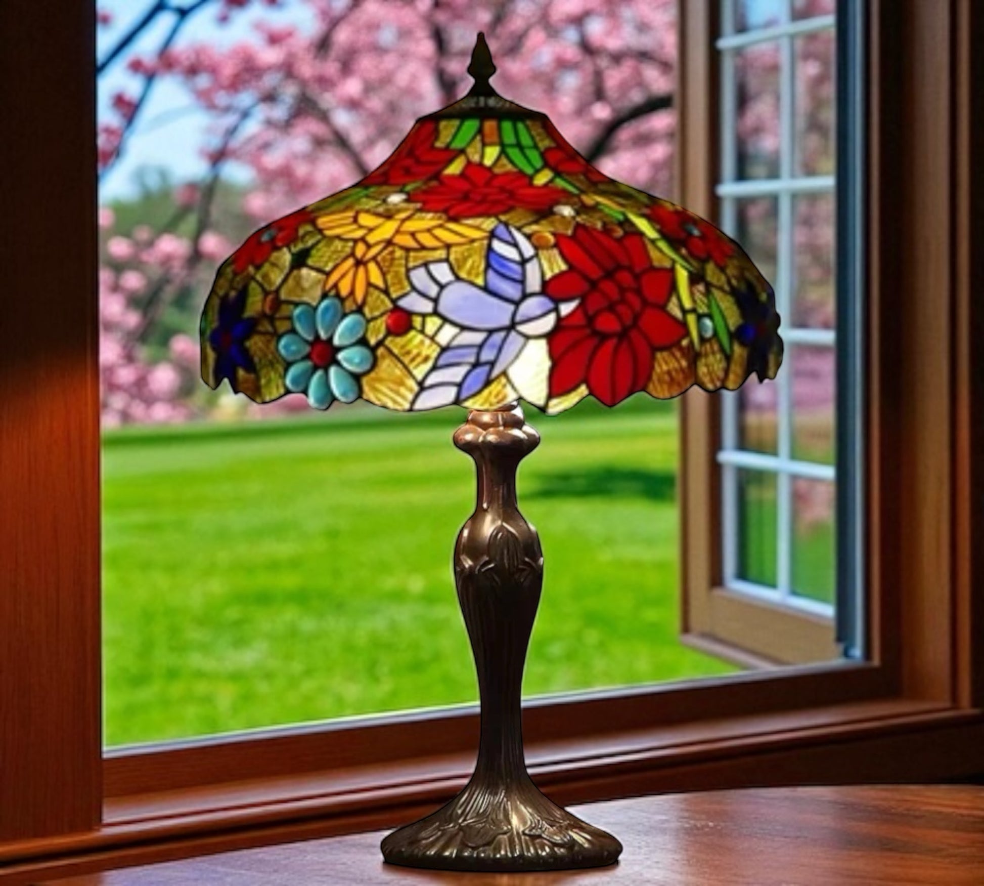 CDH 16" Tiffany Table Lamp 40cm Shade (15021)