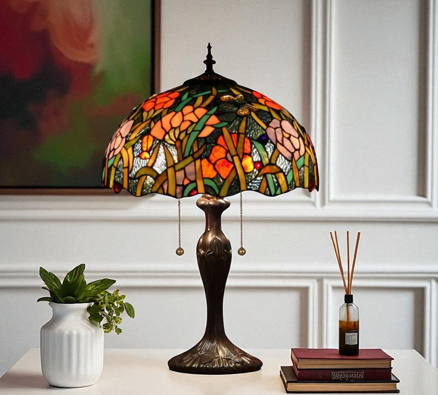 CDH 16" Tiffany Table Lamp 40cm Shade (15023)