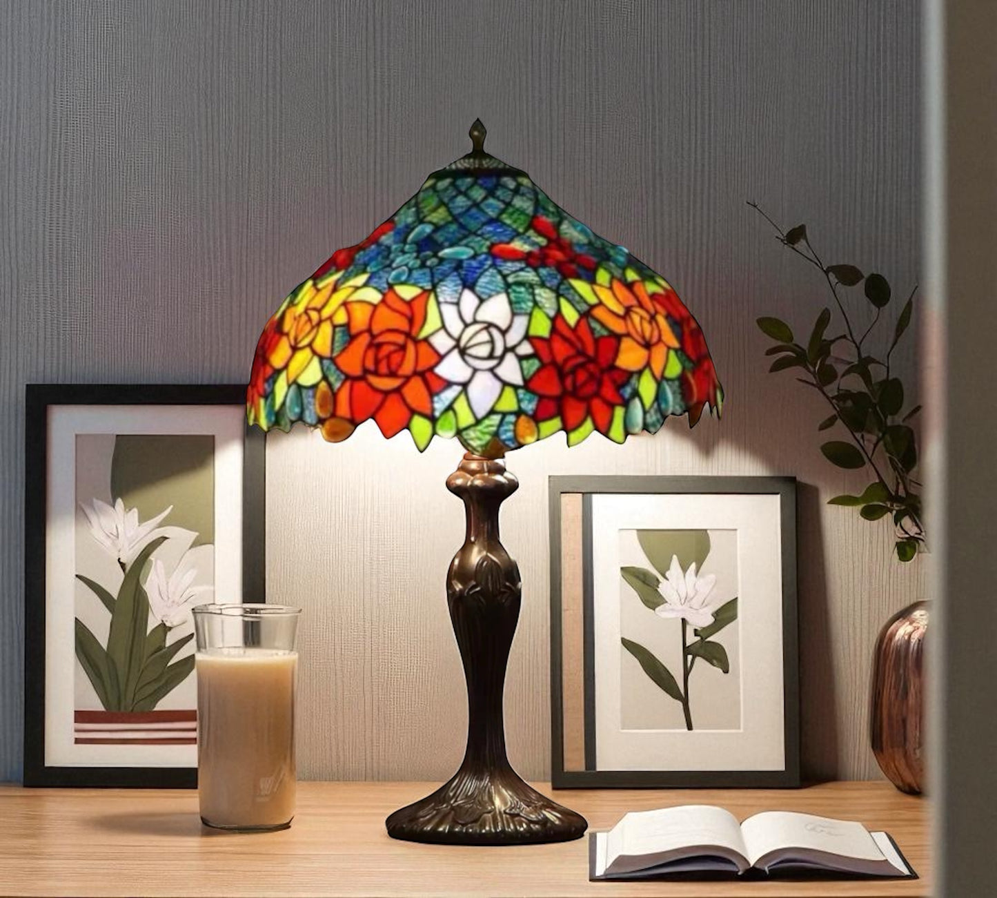 CDH 16" Tiffany Table Lamp 40cm Shade (15024)