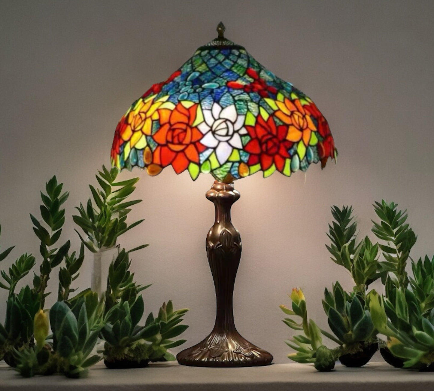 CDH 16" Tiffany Table Lamp 40cm Shade (15024)