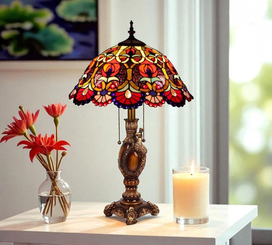 CDH 16" Tiffany Table Lamp 40cm Shade (15025)