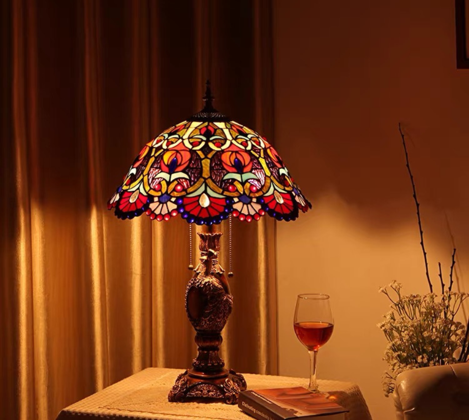 CDH 16" Tiffany Table Lamp 40cm Shade (15025)