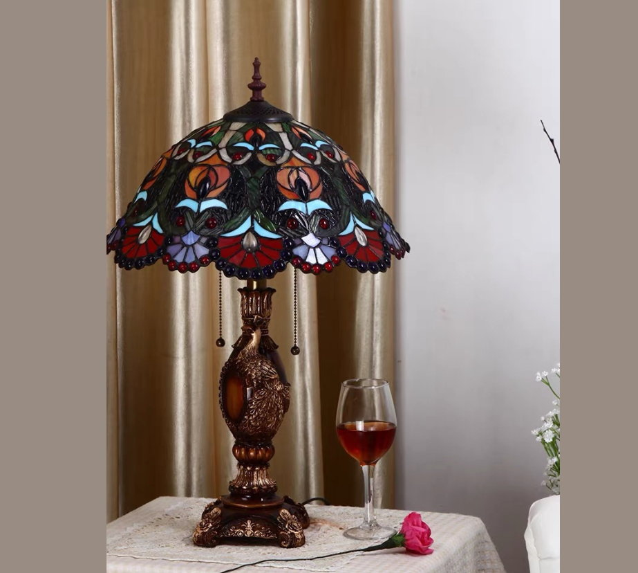 CDH 16" Tiffany Table Lamp 40cm Shade (15025)