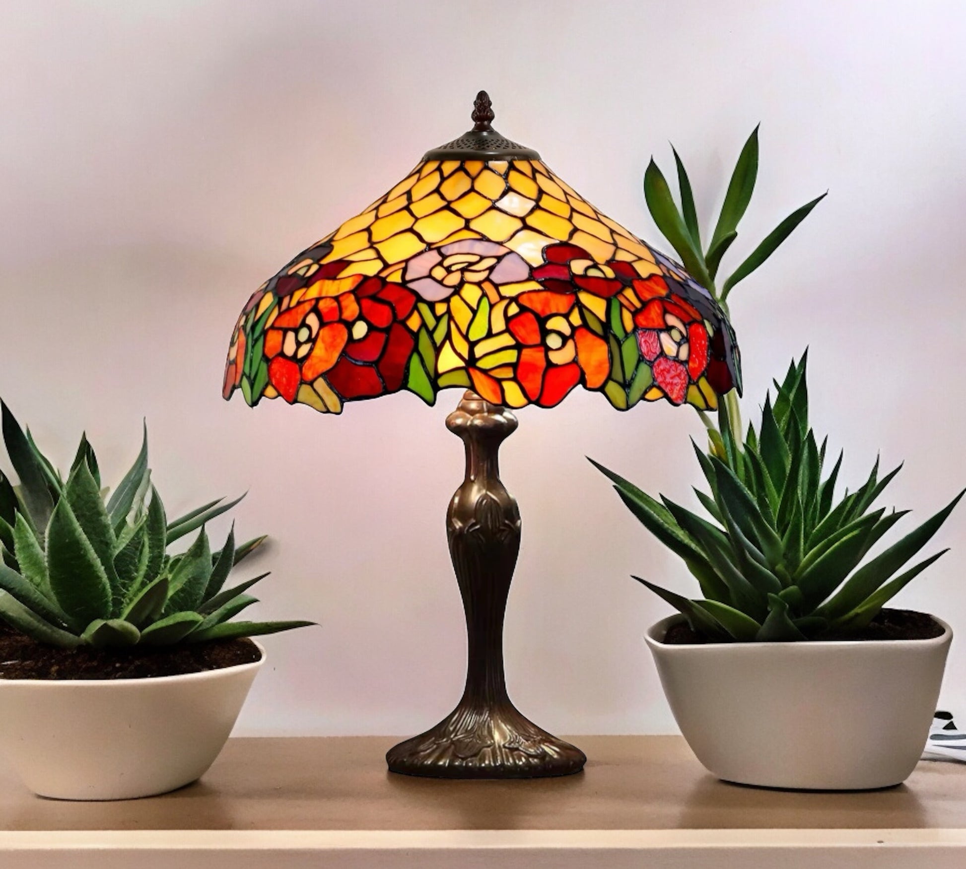 CDH 16" Tiffany Table Lamp 40cm Shade (15026)