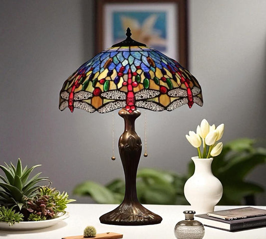 CDH 16" Tiffany Table Lamp 40cm Shade (15029)