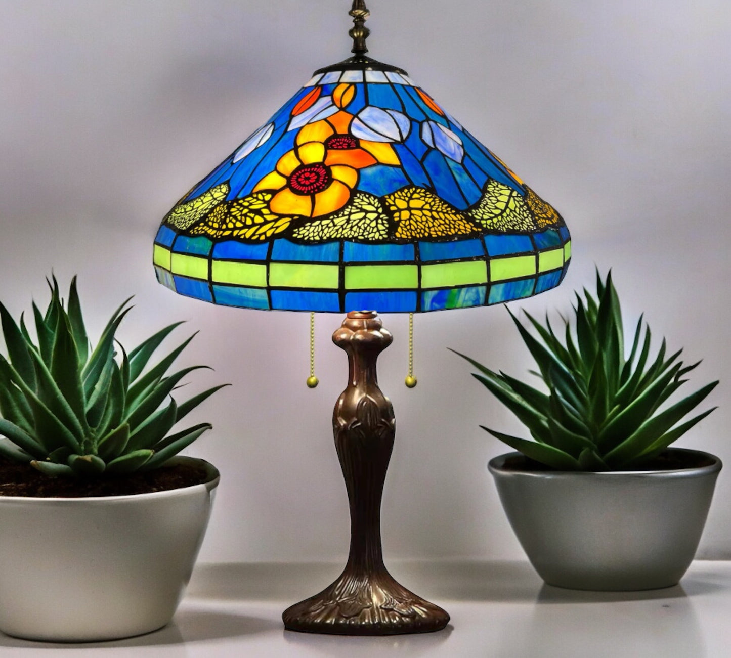 CDH 16" Tiffany Table Lamp 40cm Shade (15029)