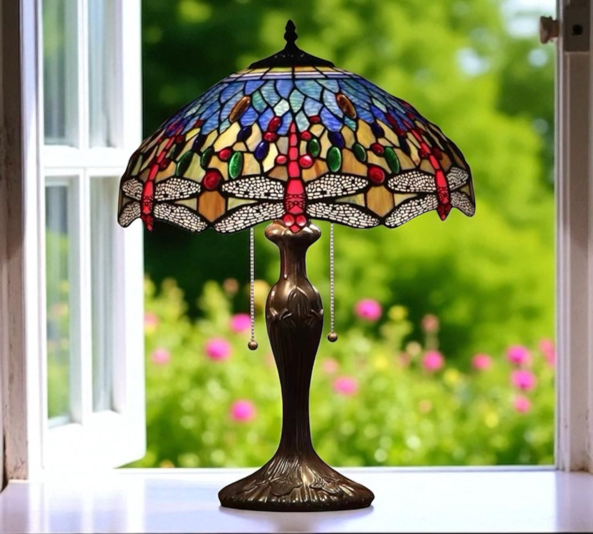 CDH 16" Tiffany Table Lamp 40cm Shade (15029)