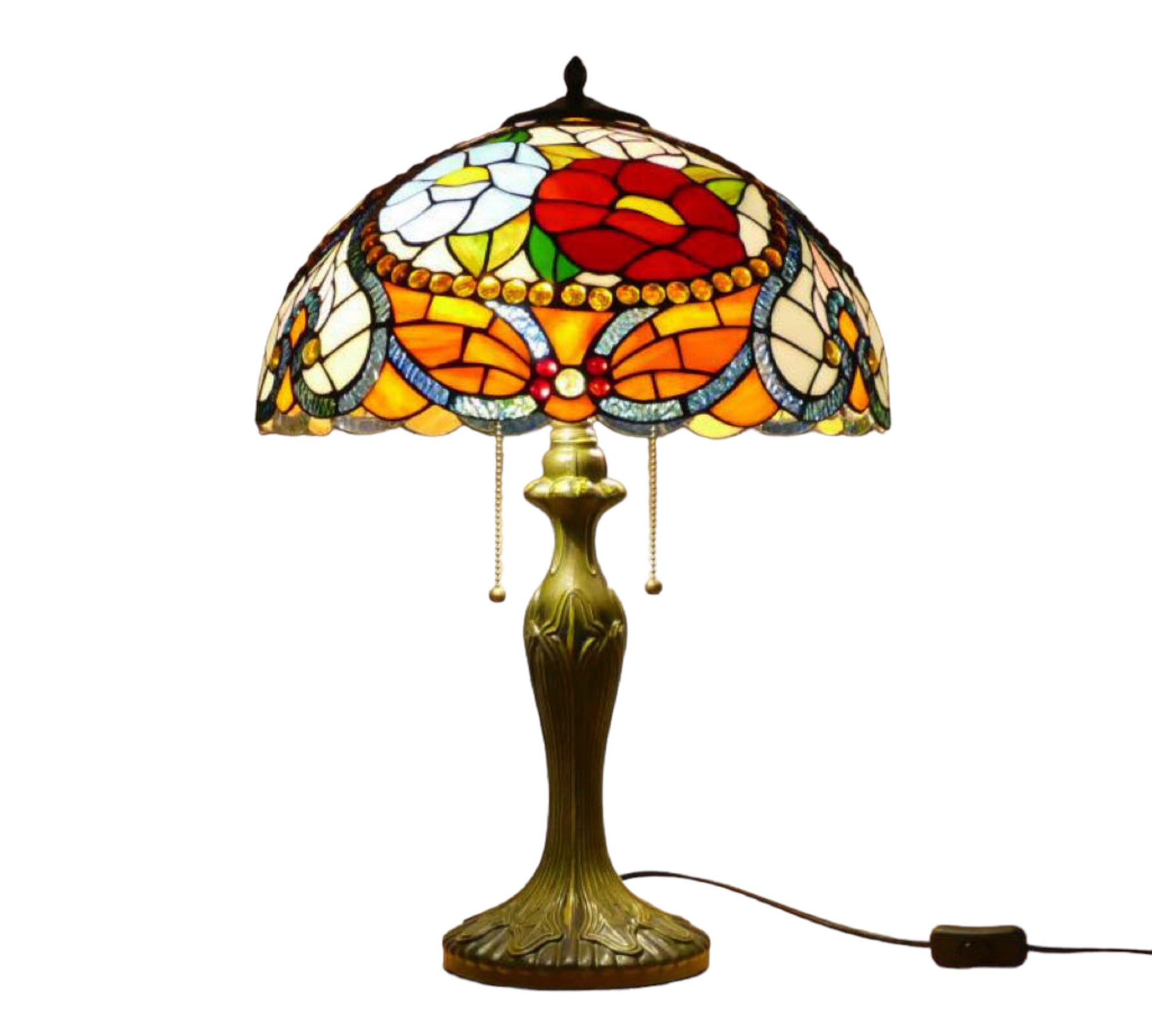 CDH 16" Tiffany Table Lamp 40cm Shade (15030)